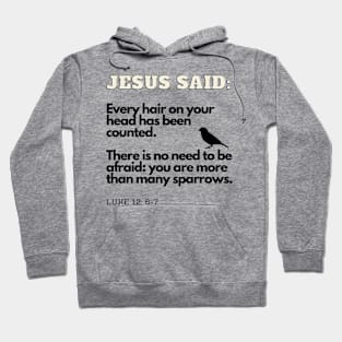 Jesus said: More Than Many Sparrows Inspirational Lifequote Christian Motivation Hoodie